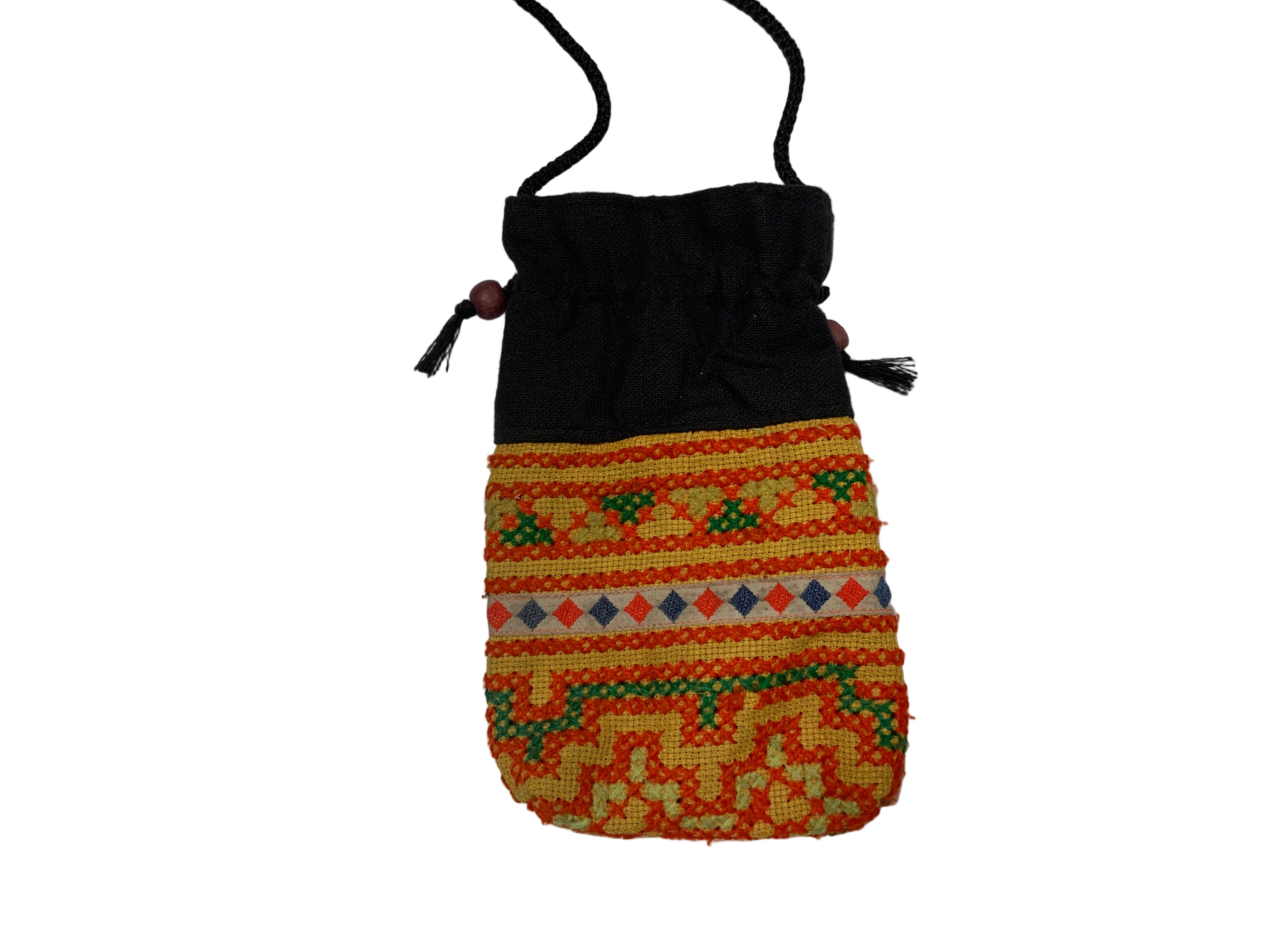 Πουγκί/τσαντάκι hill tribe με λουράκι Διαστάσεις: 17 x 10 cm