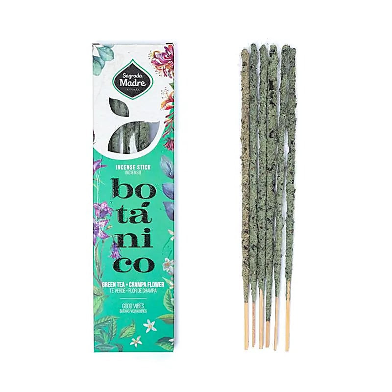 Αρωματικό Στικ - Sagrada Madre Botanical - Herbal Green Tea & Champa Flower (Πράσινο Τσάι & Άνθος Champa) Χρόνος καύσης ανά Στικ ±55 λεπτά Βάρος: ±20 gr - mykarma.gr