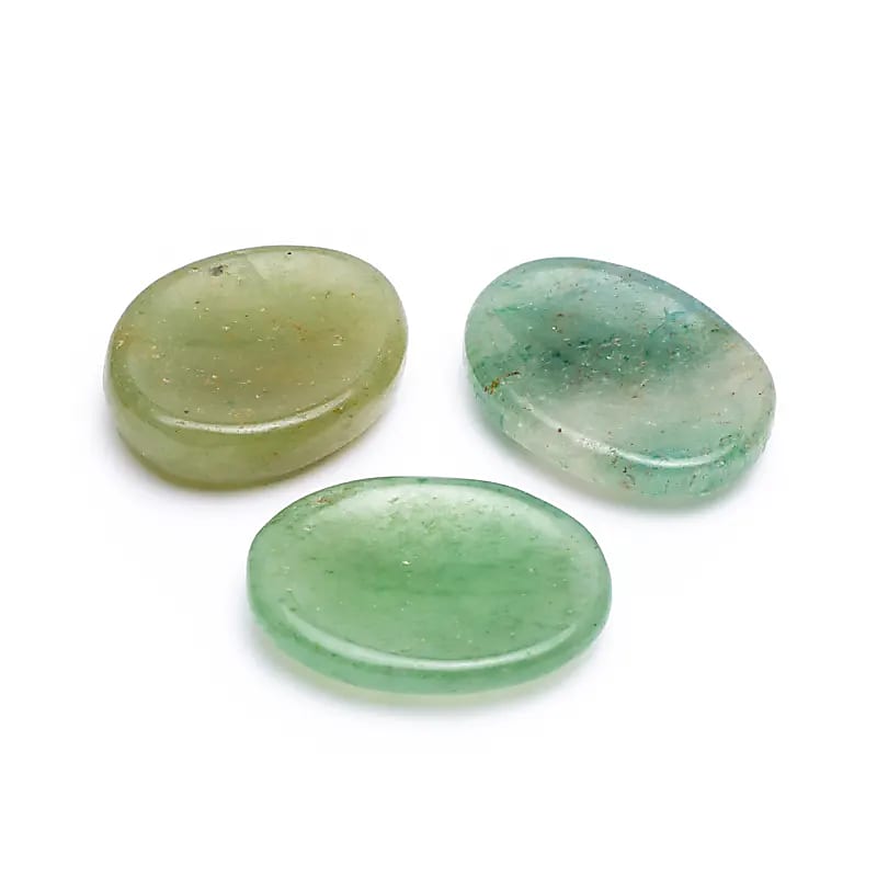 Πέτρα Ανησυχίας (Worry stone) - Πράσινη Αβεντουρινη (Green Aventurine) Διαστάσεις: 3,9 x 3 εκ (Η συσκευασία περιέχει 1 τεμάχιο) - mykarma.gr