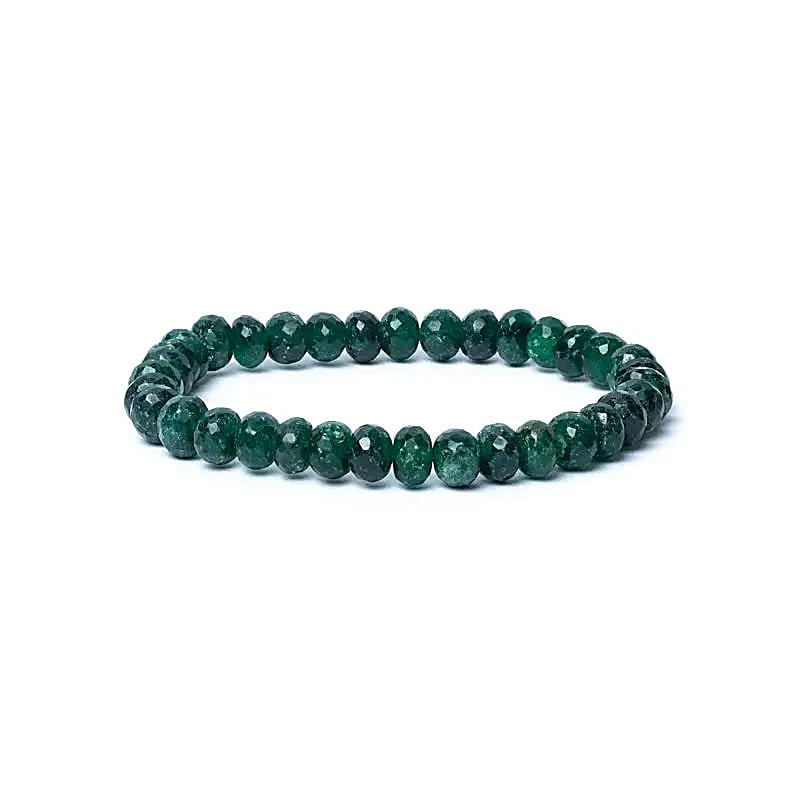 Βραχιόλι από Πράσινη Αβεντουρίνη (Green Aventurine) ΑΑ ποιότητας - ελαστικό Χάντρες ± 7 mm - mykarma.gr