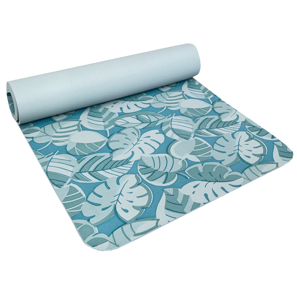 Στρώμα Yoga Balance Design Mat - Tropical Leaves  5,5mm Διαστάσεις: 65cm x 185cm - mykarma.gr