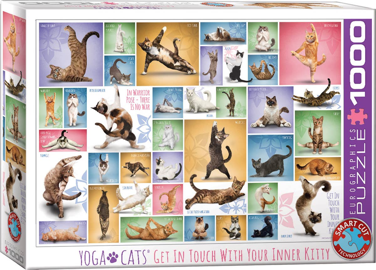 Παζλ 1000 Τεμαχίων - Puzzle “Yoga Cats” Τεχνολογία: Smart-Cut™