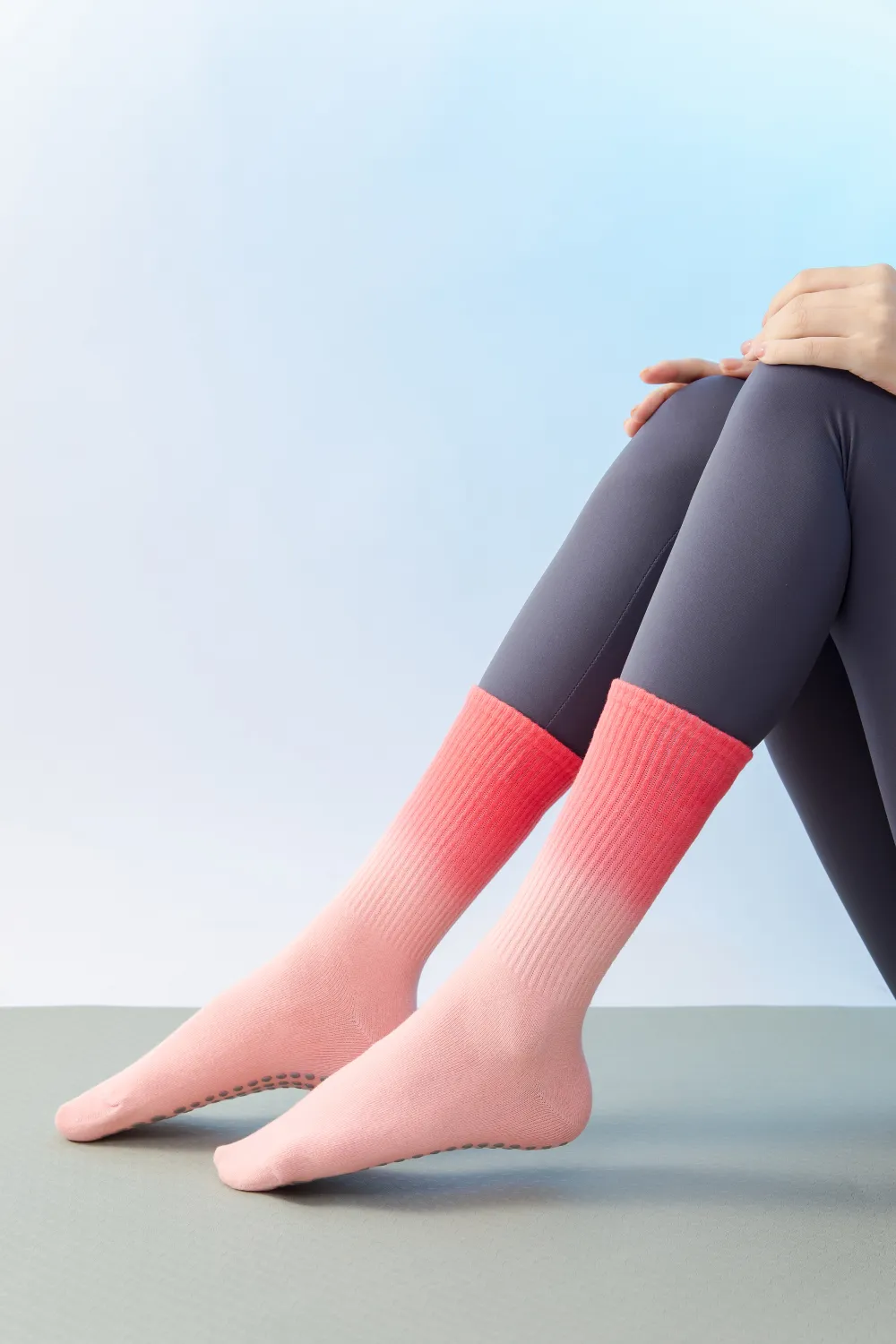 Αντιολισθητικές Ψηλές Κάλτσες - Tie-Dye Non-Slip Socks – Yoga & Pilates - ποικιλία χρωμάτων  No 37-43