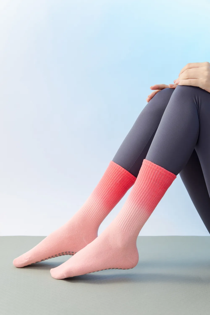 Αντιολισθητικές Ψηλές Κάλτσες - Tie-Dye Non-Slip Socks – Yoga & Pilates - ποικιλία χρωμάτων  No 37-43