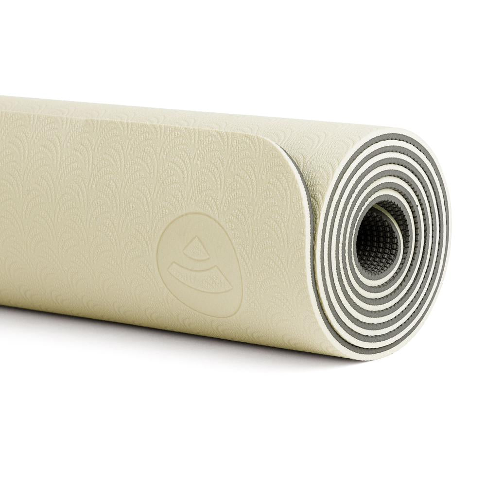 Bodhi στρώμα για Yoga & Pilates - TPE “Lotus Pro” - sand/light grey  183 x 60 cm, 6 mm - mykarma.gr
