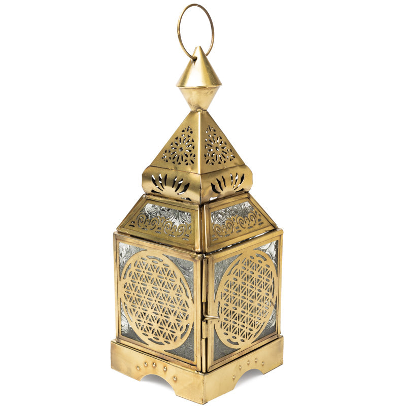 Φωτιστικό για ρεσώ/ Oriental Lantern "Λουλούδι της ζωής" - χρωμα χρυσό Διαστάσεις: 9 × 23 cm - mykarma.gr