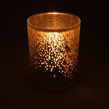 Γυάλινο Κηροπήγιο «Spiritual Hands» Διαστάσεις: 10 x 12,5 cm - mykarma.gr