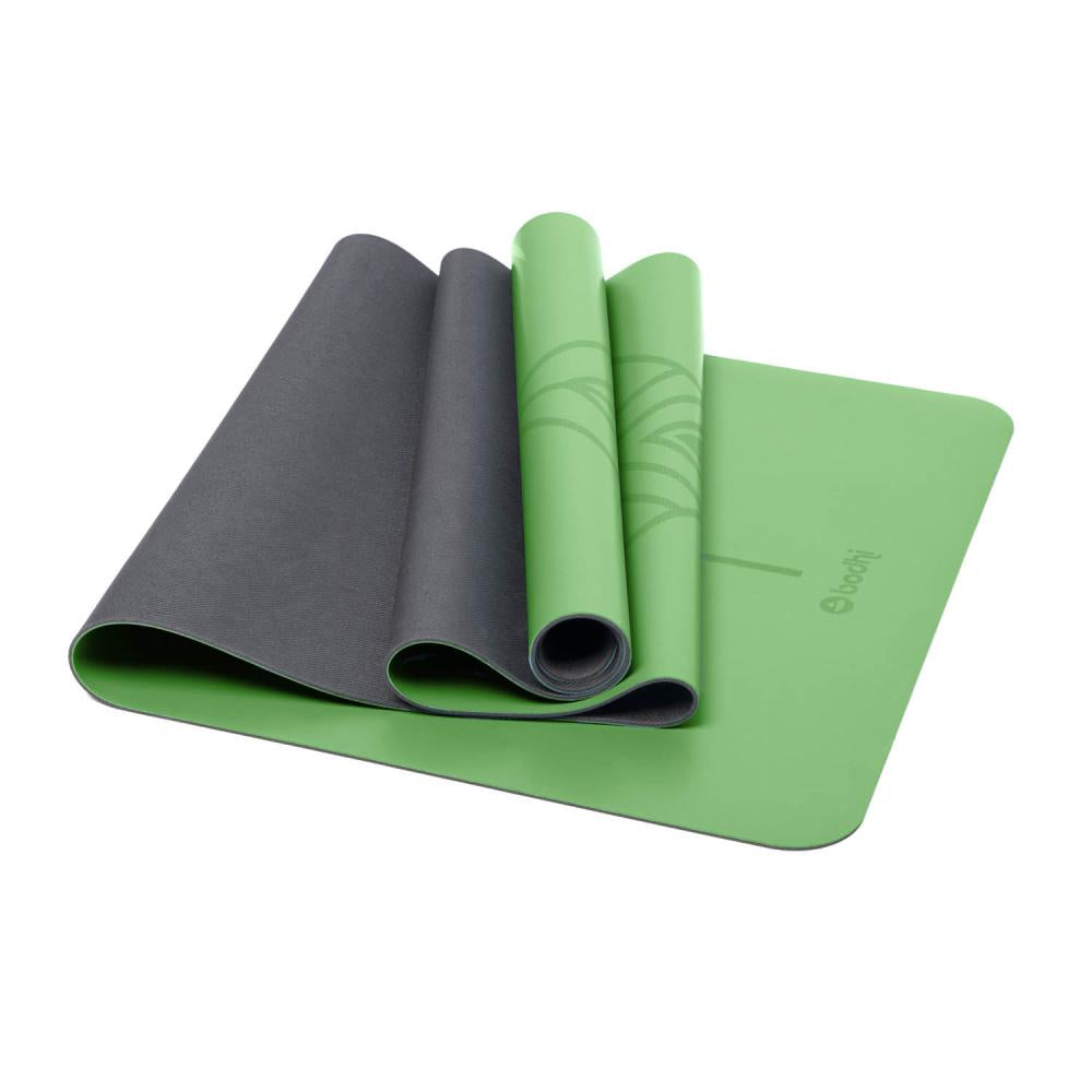 Bodhi - Στρώμα Yoga από φυσικό καουτσούκ & PU  με Tribalign - green  185 x 66 cm  4 mm  2,5 kg - mykarma.gr
