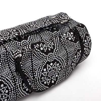 Bodhi Yoga Asana Mat Bag Maharaja - Τσάντα Μεταφοράς για στρώμα “Bandhani” - βαμβάκι - black/white Διαστάσεις 60 cm - mykarma.gr