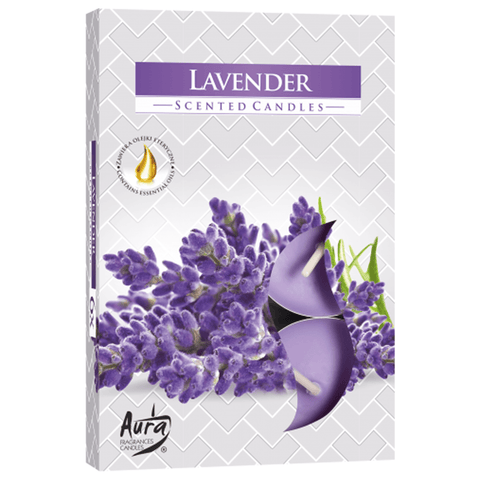 Σετ από 6 αρωματικά κεριά ρεσώ - Λεβάντα (Lavender)  3.7x1,2cm  Χρόνος καύσης για κάθε κερί : 4 ώρες