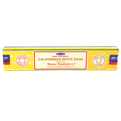 Αρωματικά Στικ - Satya Nag Champa - Λευκό Φασκόμηλο (Californian White Sage) Βάρος: 15γρ