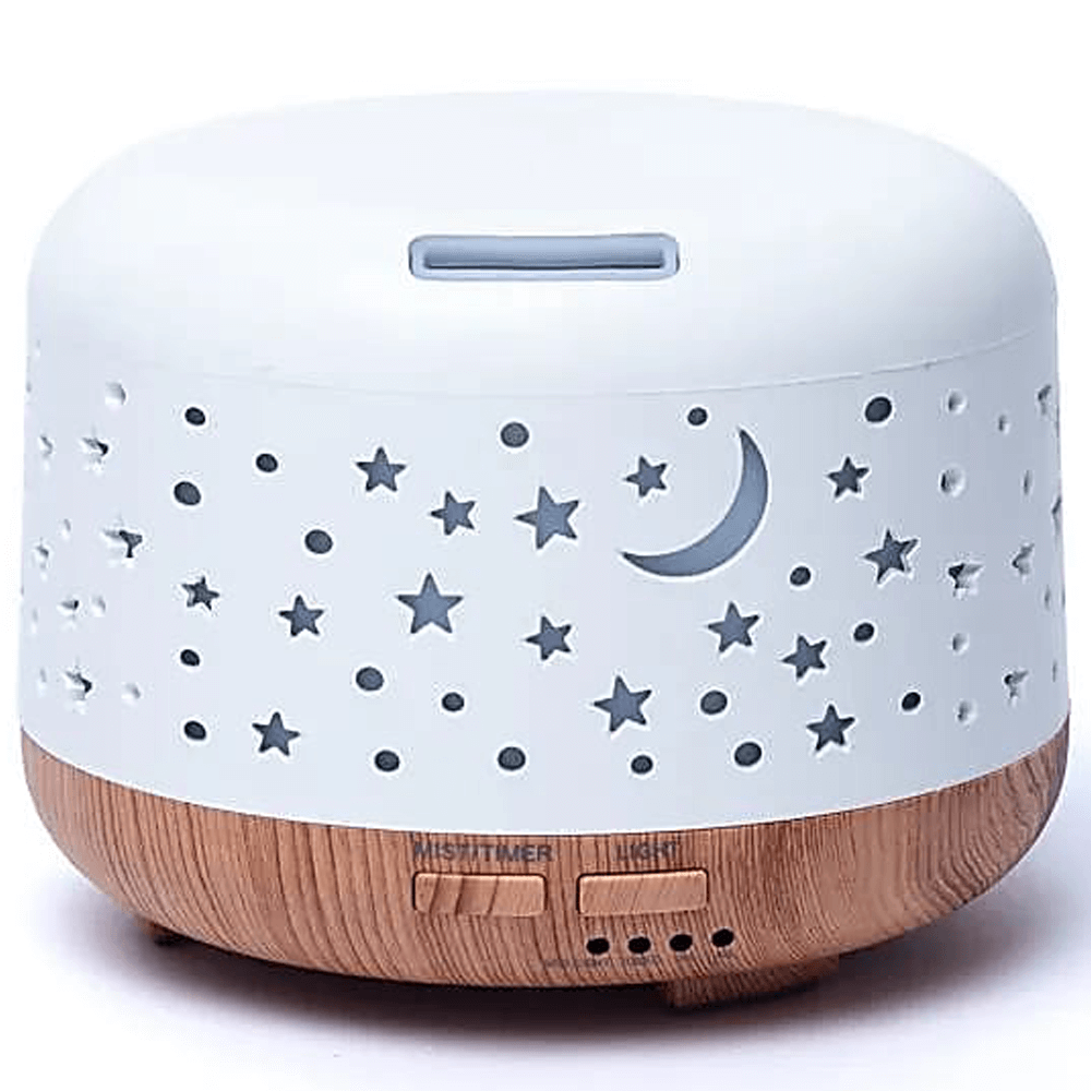 Ultrasonic Aroma Diffuser “Nebula Round” - Διαχυτής αρώματος για Αιθέριο έλαιο - καλώδιο USB & Led Περιεκτικότητα 300ml Μέγεθος: 13x10 cm - mykarma.gr