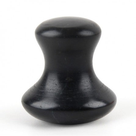 Black Serpentine Mushroom Massager Guasha - Μαύρη Σερπεντίνη Μανιτάρι για Μασάζ Διαστάσεις: 4 x 3,5 εκ - mykarma.gr