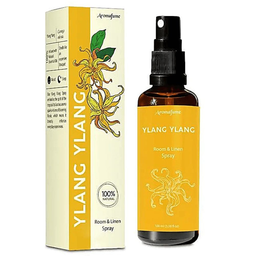 Room & Linen Spray - Φυσικό Σπρέι δωματίου “Ylang Ylang” για καθαρισμό χώρου - καθαρισμός αύρας - με Αιθέριο Έλαιο Υλάνγκ Υλάνγκ  100 ml - mykarma.gr