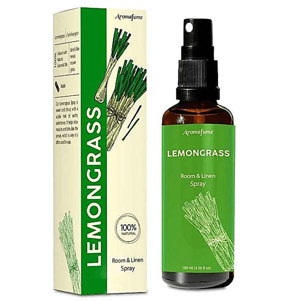 Room & Linen Spray - Φυσικό Σπρέι δωματίου “Lemongrass” για καθαρισμό χώρου - καθαρισμός αύρας - με αιθέριο έλαιο Λεμονόχορτου 100 ml - mykarma.gr