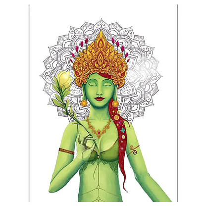 Notebook/Σημειωματάριο “Green Tara” - 50 σελίδες Μέγεθος 12.5x9.5cm - mykarma.gr