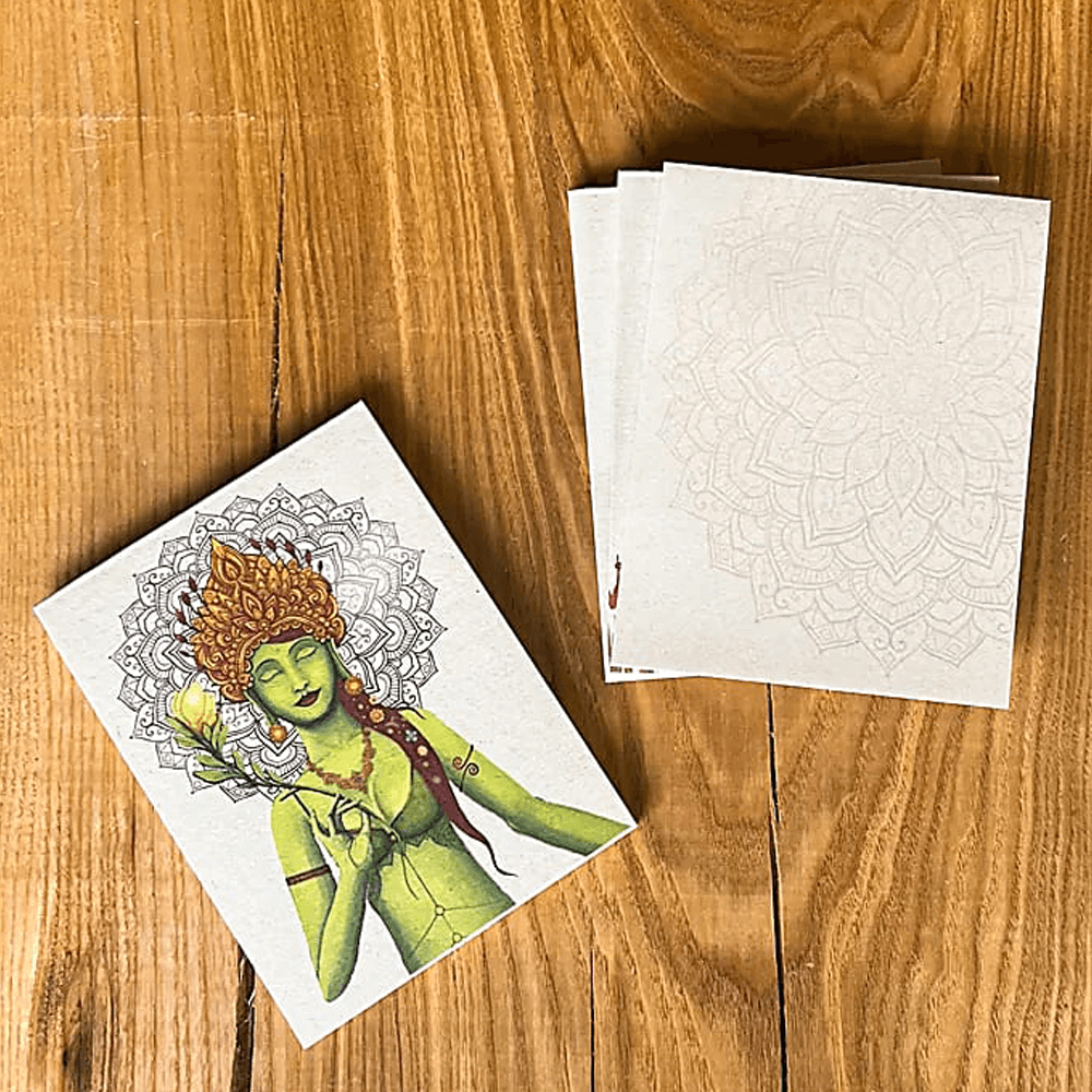Notebook/Σημειωματάριο “Green Tara” - 50 σελίδες Μέγεθος 12.5x9.5cm - mykarma.gr
