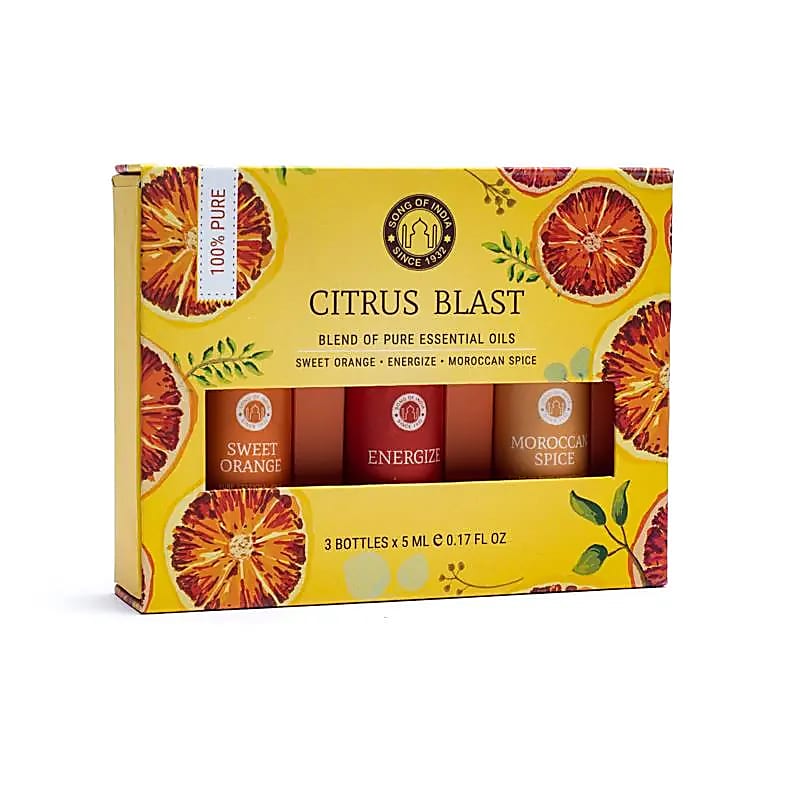 Αιθέριο Έλαιο - Σετ Αρωματοθεραπείας «Citrus Blast» για αναζωογόνηση από 3 x 5 ml αιθέρια έλαια - mykarma.gr