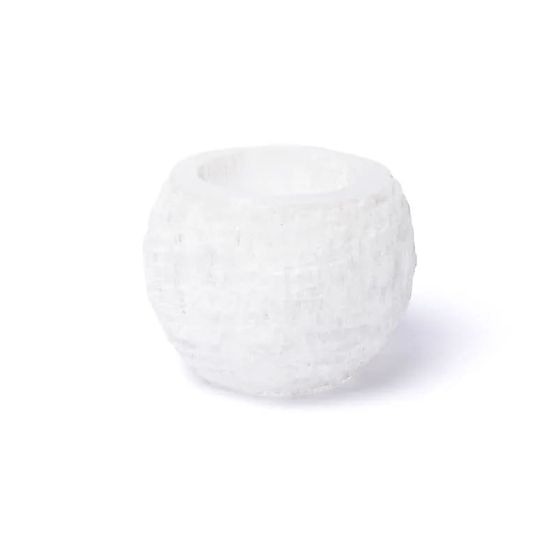 Φωτιστικό για ρεσώ "Snowball" απο Λευκό Σεληνίτη (Selenite) Βάρος: 300 g Διαστάσεις: 6 × 6 cm - mykarma.gr