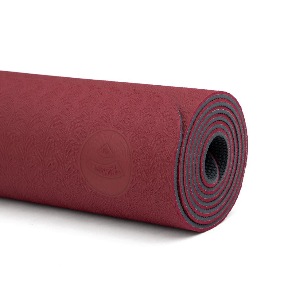 Bodhi στρώμα για Yoga & Pilates - TPE Lotus Pro - dark red/anthracite  183 x 60 cm, 6 mm - mykarma.gr