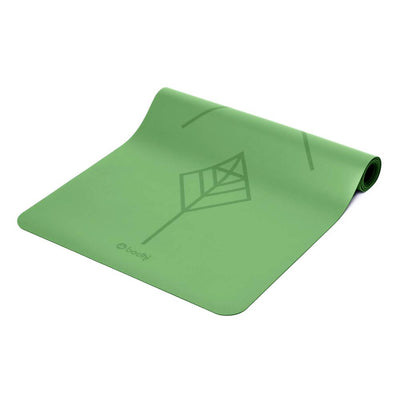 Bodhi - Στρώμα Yoga από φυσικό καουτσούκ & PU  με Tribalign - green  185 x 66 cm  4 mm  2,5 kg - mykarma.gr