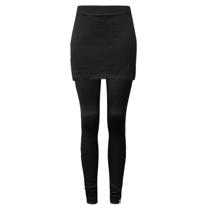 Yogistar - Γιόγκα Κολάν με Φούστα Yoga Leggings with Skirt απο Οργανικό Βαμβάκι - black - Medium - mykarma.gr