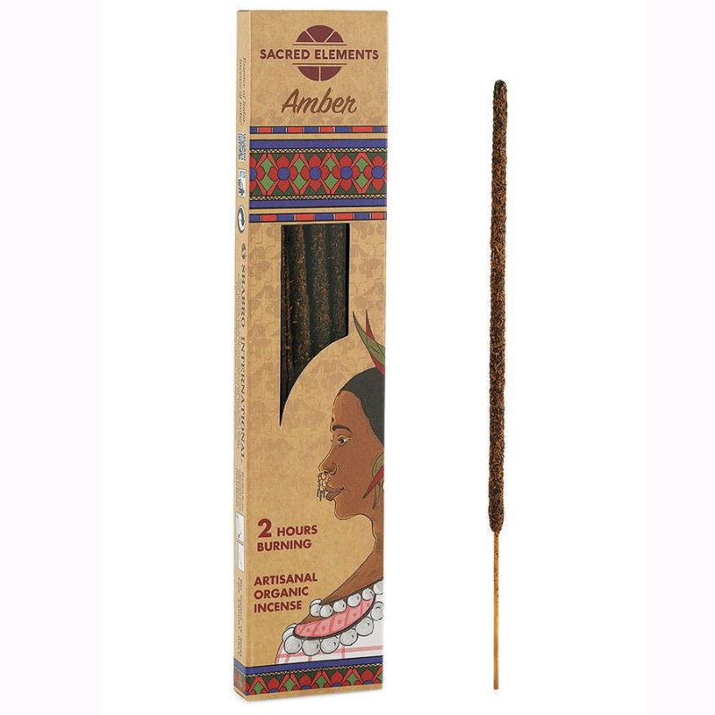 Hem Sacred Elements- Artisanal Organic Αρωματικά Στικ Κεχριμπάρι Amber 35 g Χρόνος καύσης ανά Στικ ~ 2 ώρες