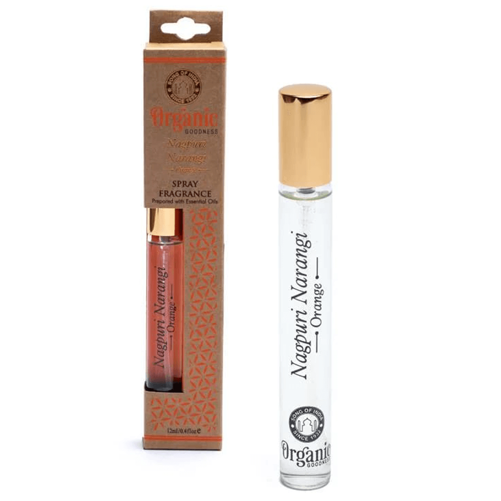 Φυσικά Αρώματα Organic Goodness σε Spray Nagpuri Narangi Orange - Οικολογικό Φυσικό Άρωμα σε Σπρέι από Πορτοκάλι  12 ml | Αιθέριο Έλαιο - mykarma.gr