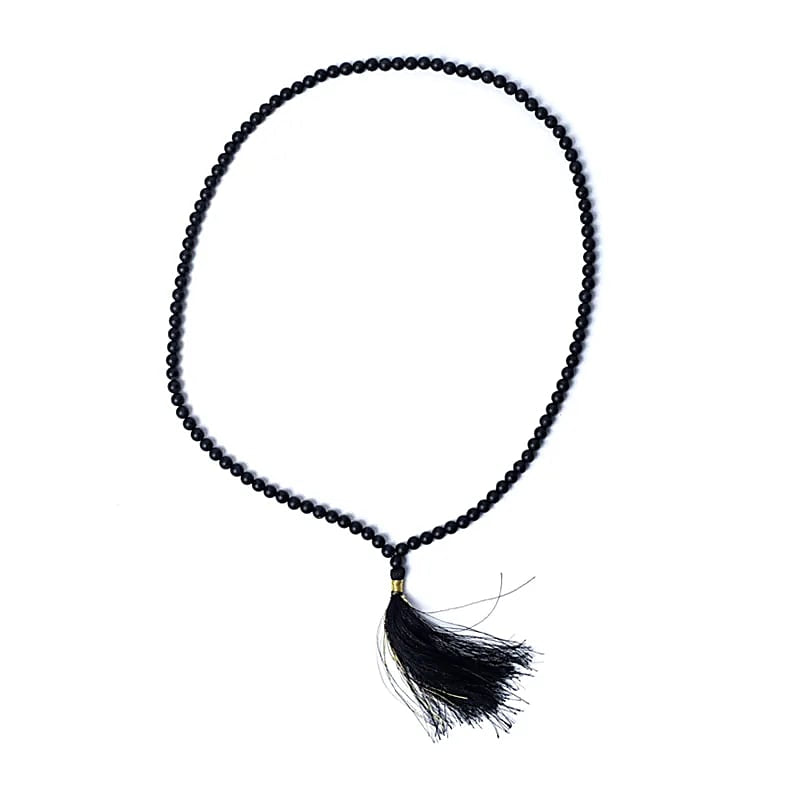 Mala Μαύρος Όνυχας (Black Onyx) - ποιότητα AA - 108 ματ χάντρες + πουγκί Διάσταση χάντρας: 0,5 cm - mykarma.gr