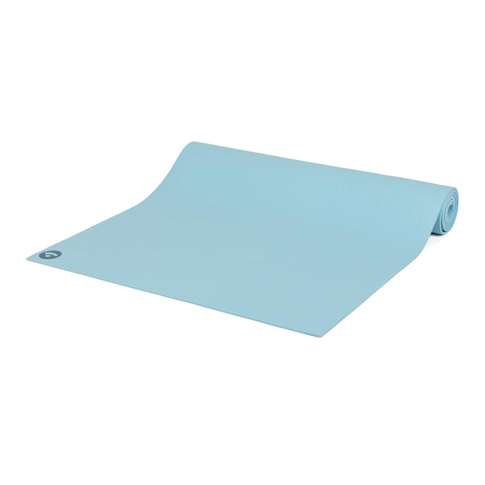 Bodhi στρώμα γιόγκα Premium Rishikesh PVC με δύο ελαστικούς ιμάντες - light blue  183 x 60 cm, 4.5 mm - mykarma.gr