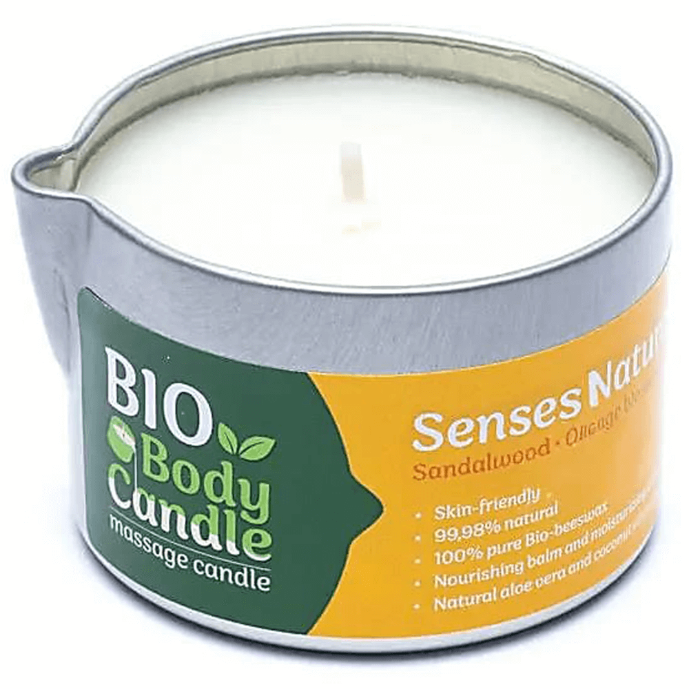 Βιολογικό Κερί για μασάζ - Σανταλόξυλο & Άνθη Πορτοκαλιάς 100ml - mykarma.gr