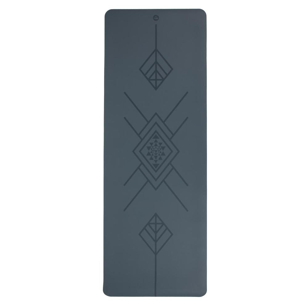 Bodhi - Στρώμα Yoga από φυσικό καουτσούκ & PU με Tribalign - blue (matte)  185 x 66 cm  4 mm  2,5 kg - mykarma.gr