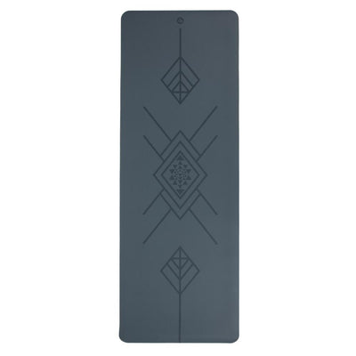 Bodhi - Στρώμα Yoga από φυσικό καουτσούκ & PU με Tribalign - blue (matte)  185 x 66 cm  4 mm  2,5 kg - mykarma.gr