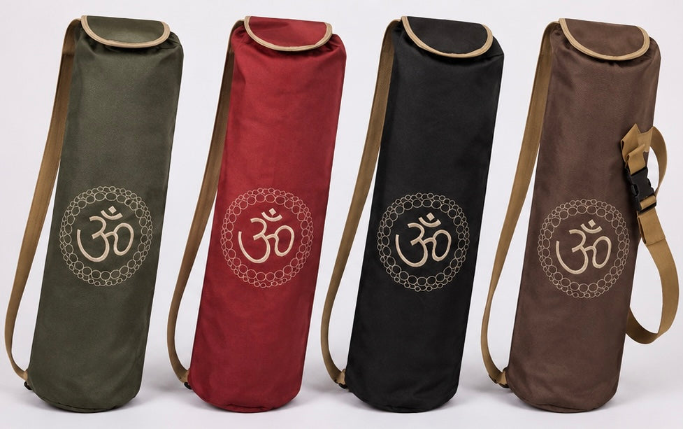 Waterproof Yoga Mat Bag - Αδιάβροχη Τσάντα Μεταφοράς Στρώματος Yoga & Fitness με Κεντημένο Σύμβολο “Ohm” - ποικιλία χρωμάτων Διαστάσεις: 66x23x12 cm Ø12 cm