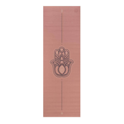 Bodhi στρώμα γιόγκα Leela με γραμμή “Hamsa” - rose tan  183 x 60 cm, 4.5 mm  Βάρος: 1,4 kg