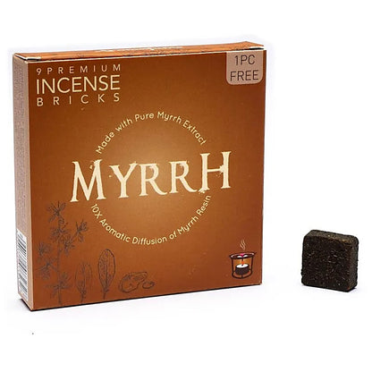 Αρωματικό Κάρβουνο Μύρο (Myrrh) για καυστήρα Aromafume - 9 Θυμιάματα/Τούβλα Βάρος: 40 g - mykarma.gr