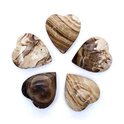 Πέτρα Ανησυχίας (Worry stone) - Καφέ Αραγωνίτης (Brown Aragonite) σε σχήμα Καρδιά Διαστάσεις: 6 x 5,5 x 3 cm (Η συσκευασία περιέχει 1 τεμάχιο) - mykarma.gr