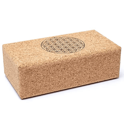Yoga Props - Block Cork “Flower of Life Mandala” απο Φελλο Διαστάσεις 23 x 12 x 7,5 cm  570 g - mykarma.gr