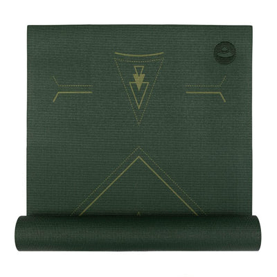 Bodhi στρώμα γιόγκα Leela “Yantralign” - forest green  183 x 60 cm, 4.5 mm  Βάρος: 1,4 kg - mykarma.gr