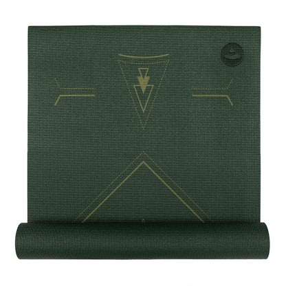 Bodhi στρώμα γιόγκα Leela “Yantralign” - forest green  183 x 60 cm, 4.5 mm  Βάρος: 1,4 kg - mykarma.gr