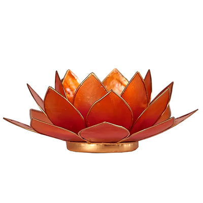 Lotus ατμοσφαιρικό φως Capiz δίχρωμο: φούξια/ πορτοκαλί Διαστάσεις: 13,5 εκ - mykarma.gr