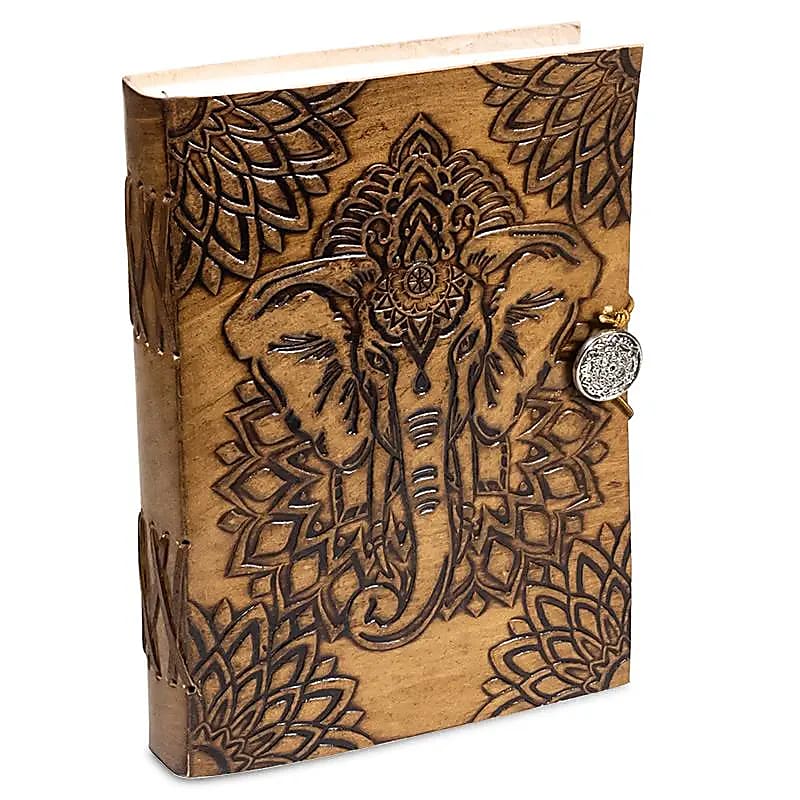 Δερμάτινο Σημειωματάριο/Notebook “Elephant” Μέγεθος: 12.5x17.5x3 cm - mykarma.gr