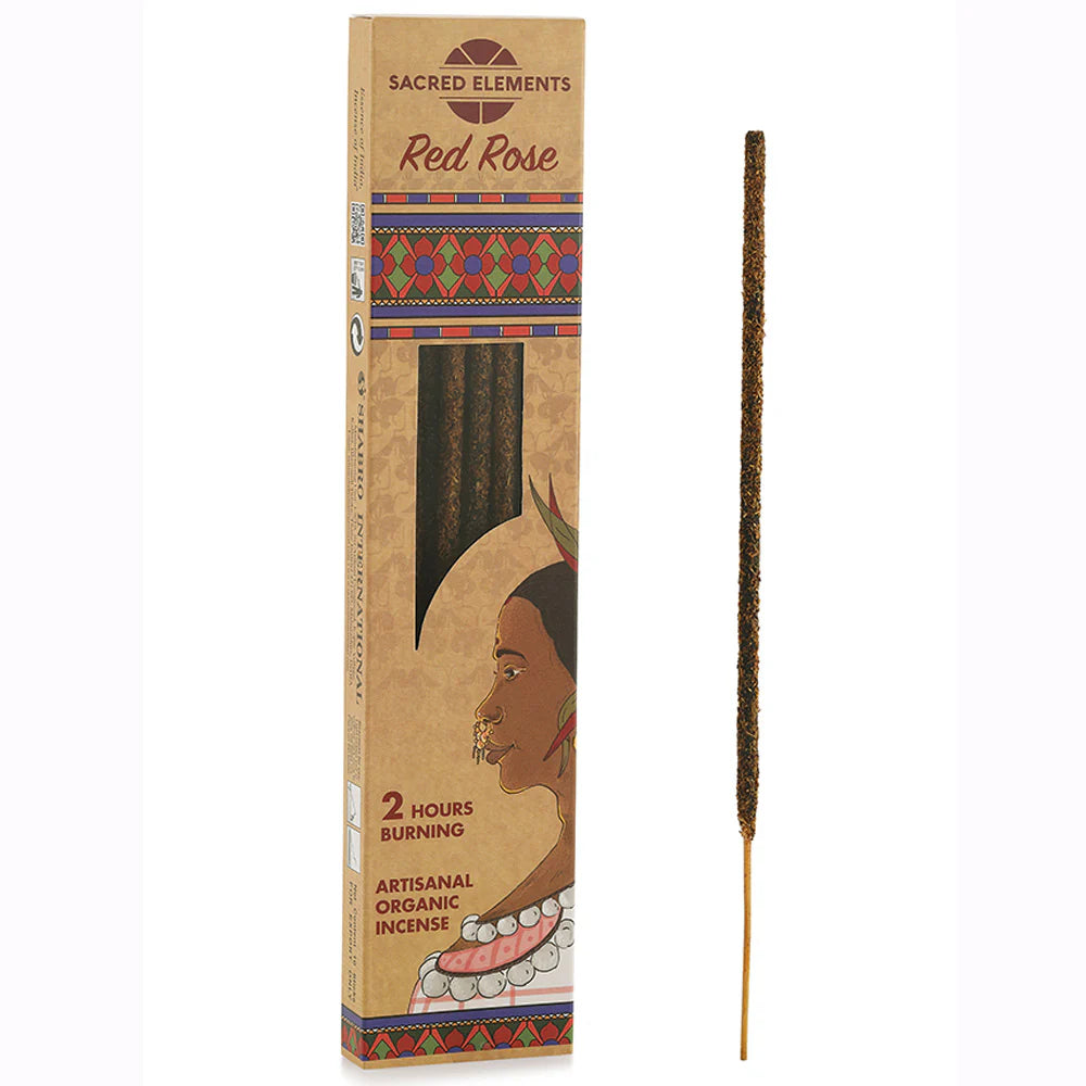 Hem Sacred Elements- Artisanal Organic Αρωματικά Στικ Κόκκινο Τριαντάφυλλο Red Rose 35 g Χρόνος καύσης ανά Στικ ~ 2 ώρες