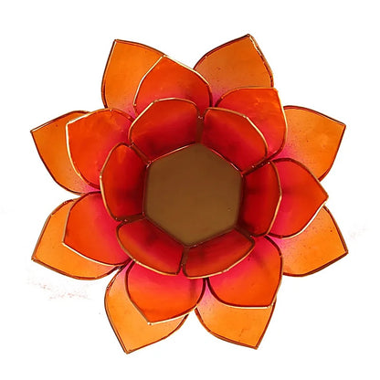 Lotus ατμοσφαιρικό φως Capiz δίχρωμο: φούξια/ πορτοκαλί Διαστάσεις: 13,5 εκ - mykarma.gr