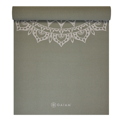 Gaiam  Στρώμα Yoga Olive Marrakesh Διαστάσεις: Μήκος: 173 εκ Πλάτος: 61 εκ Πάχος: 5 mm - mykarma.gr