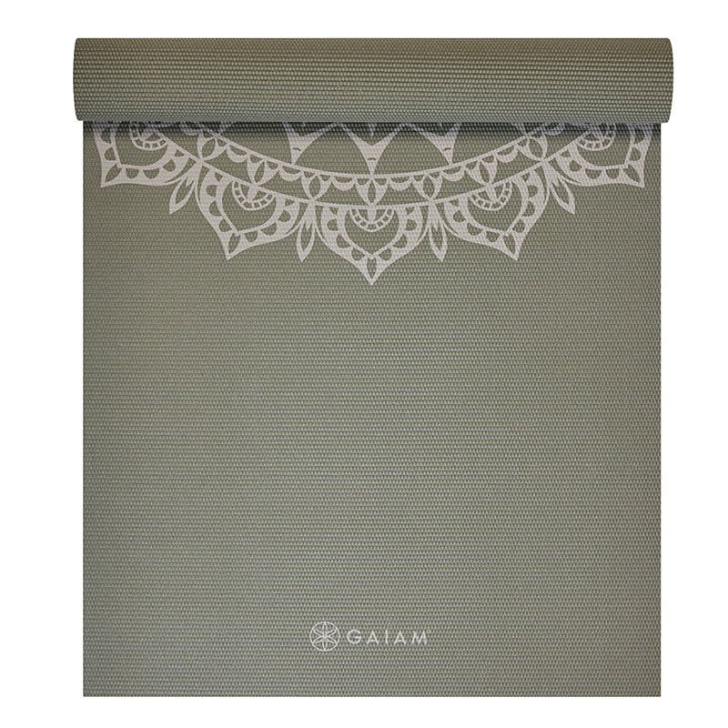 Gaiam  Στρώμα Yoga Olive Marrakesh Διαστάσεις: Μήκος: 173 εκ Πλάτος: 61 εκ Πάχος: 5 mm - mykarma.gr