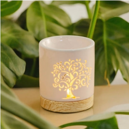 Oil Burner - Κεραμικός Καυστήρας «Life Tree» Διαστάσεις: 9 x 9 x 10,5 εκ - mykarma.gr