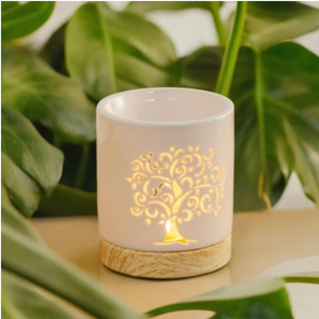 Oil Burner - Κεραμικός Καυστήρας «Life Tree» Διαστάσεις: 9 x 9 x 10,5 εκ - mykarma.gr