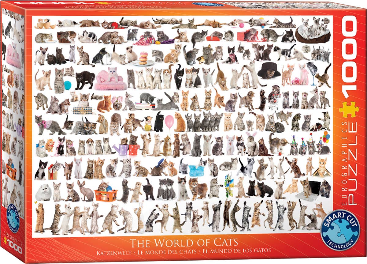 Παζλ 1000 Τεμαχίων - Puzzle “The World of Cats” Τεχνολογία: Smart-Cut™
