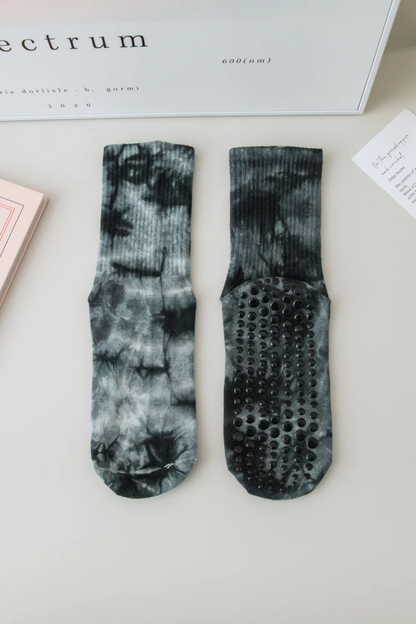 Αντιολισθητικές Ψηλές Κάλτσες - Tie-Dye Non-Slip Socks – Yoga & Pilates No 36-41